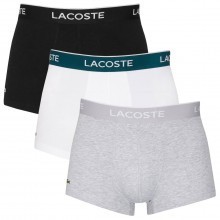 Lacoste 2023 5H3389 Soft Touch Stretch Crocodile 3 Pack Mens Boxer Trunks