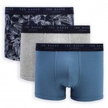 Ted Baker 3 Pack Patterned Comfort Cotton Stretch Mens Boxer Briefs