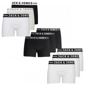 Jack & Jones Sense 3 Pack Contrast Waistband Stretch Mens Boxer Briefs