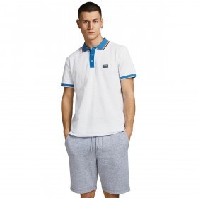 Jack & Jones Turk Contrast Textured Pique Short Sleeve Mens Polo Shirt