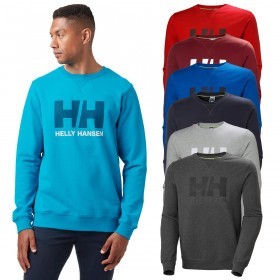 Helly Hansen Logo Crew French Terry Cotton Mens Sweater