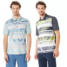 Oakley Golf Mens Aero Stripe Mashie Polo Shirt