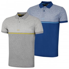 Hugo Boss Paddy 7 Cotton Single Stripe Athletic Fit Mens Polo Shirt