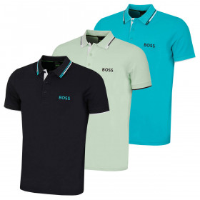 Hugo Boss 2024 Paddy Pro Contrast Stripe Regular Fit Boss Logo Mens Polo Shirt