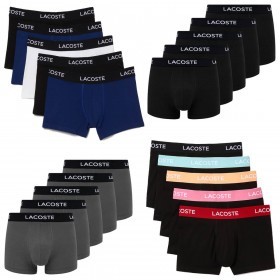 Lacoste 2023 Underwear Trunk Soft Stretch Cotton 5 Pack Mens Boxer Briefs