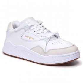 Lacoste Court Slam 319 2 SMA Leather Mens Trainers - White/Gum - UK 7