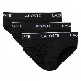 Lacoste Pack Of 3 Stretch Cotton Elastic Waist Casual Briefs Mens Briefs