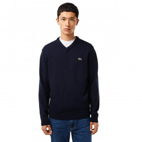 Lacoste 2024 V Neck Wool Eco Friendly Classic Fit Mens Sweater
