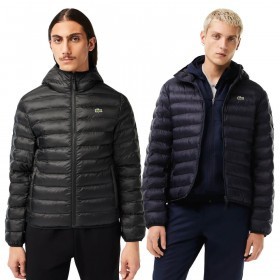 Lacoste 2023 Quilted Hooded Water Repellent Short Mens Jacket