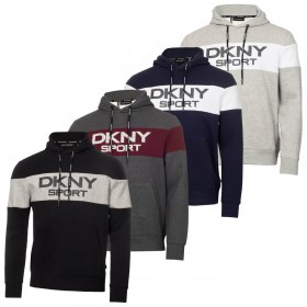 DKNY South Street Breathable Colour Block Hoodie Soft Mens Hoody