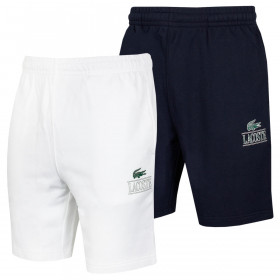 Lacoste 2024 Cotton Drawstring Croc Logo Fleece Mens Shorts