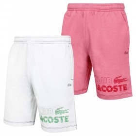 Lacoste 2023 GH5638 Embossed Drawcord Light French Terry Club Mens Shorts