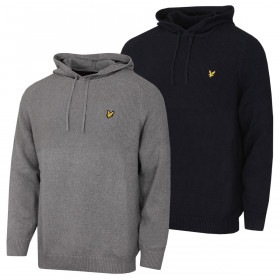 Lyle & Scott 2023 Seed Stitch Knitted Eagle Logo Comfort Pullover Mens Hoody