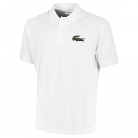 Lacoste 2024 Short Sleeve Loose Fit Ribbed Collar Cotton Mens Polo Shirt