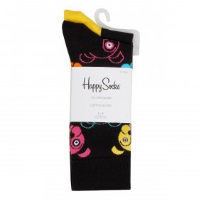 Happy Socks Dog Novelty Cotton Comfort Regular Fit 2 Pack Mens Socks