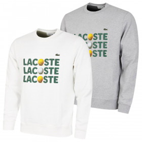 Lacoste 2024 Cotton Fabric Comfort Text Branding Crocodile Logo Mens Sweater
