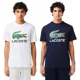 Lacoste 2024 Crocodile Logo Heavy Cotton Fabric Regular Fit Mens T-Shirt