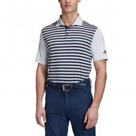 adidas Golf Ultimate 3-Colour Merch Stripe Stretch Mens Polo Shirt