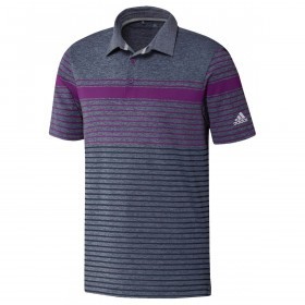 adidas Golf Ultimate Engineered Heather Stretch 3-Button Mens Polo Shirt