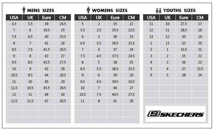 Skechers Size Chart
